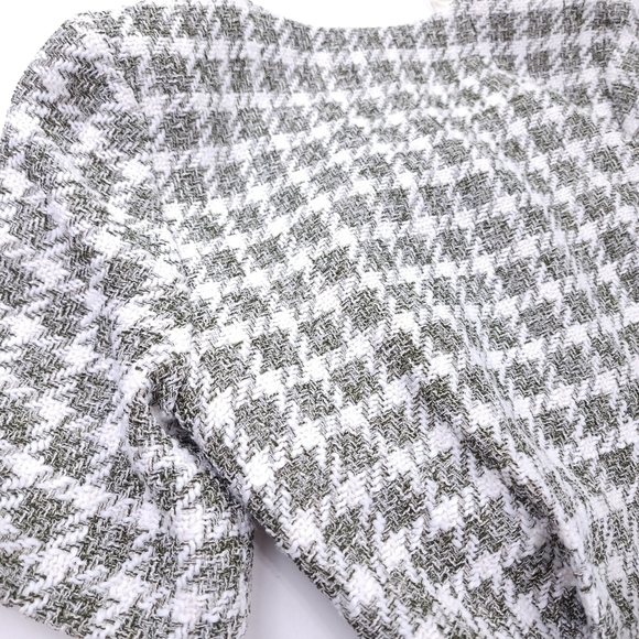 New Zara Grey White Cotton Tweed Weave Dress Size S - Picture 14 of 16